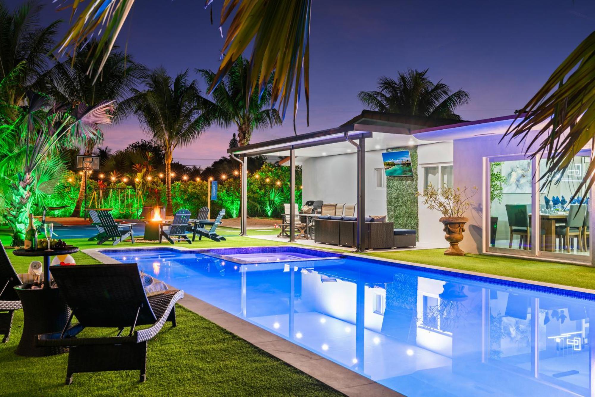 Majestic Lion Villa 11Bd Heated Pool Spa Games Bbq Miami Eksteriør billede